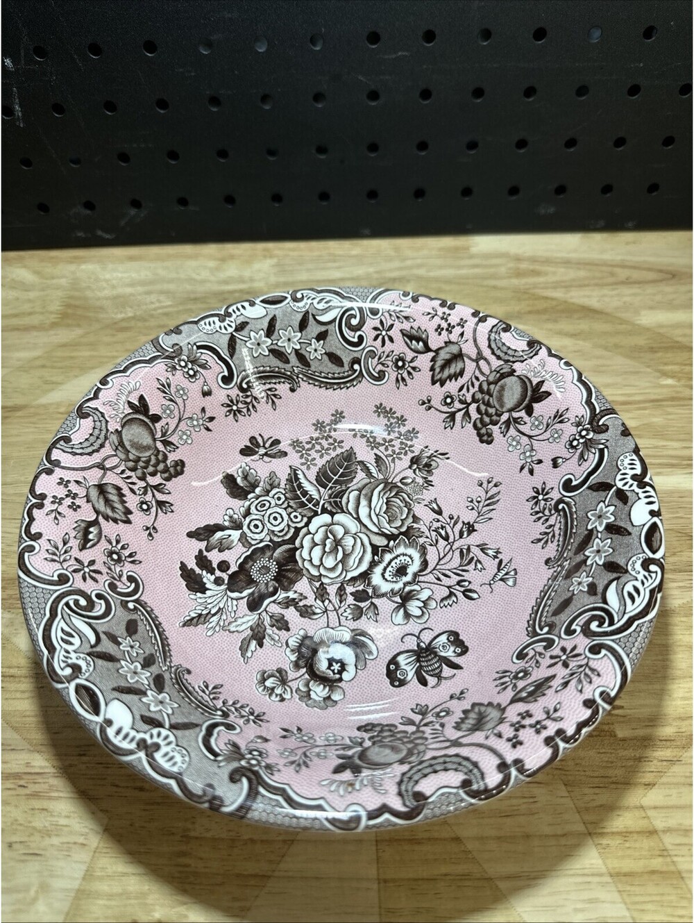 The Spode Blue Room Garden Collection British Flowers-Rosa 8" Cereal Bowl Pink